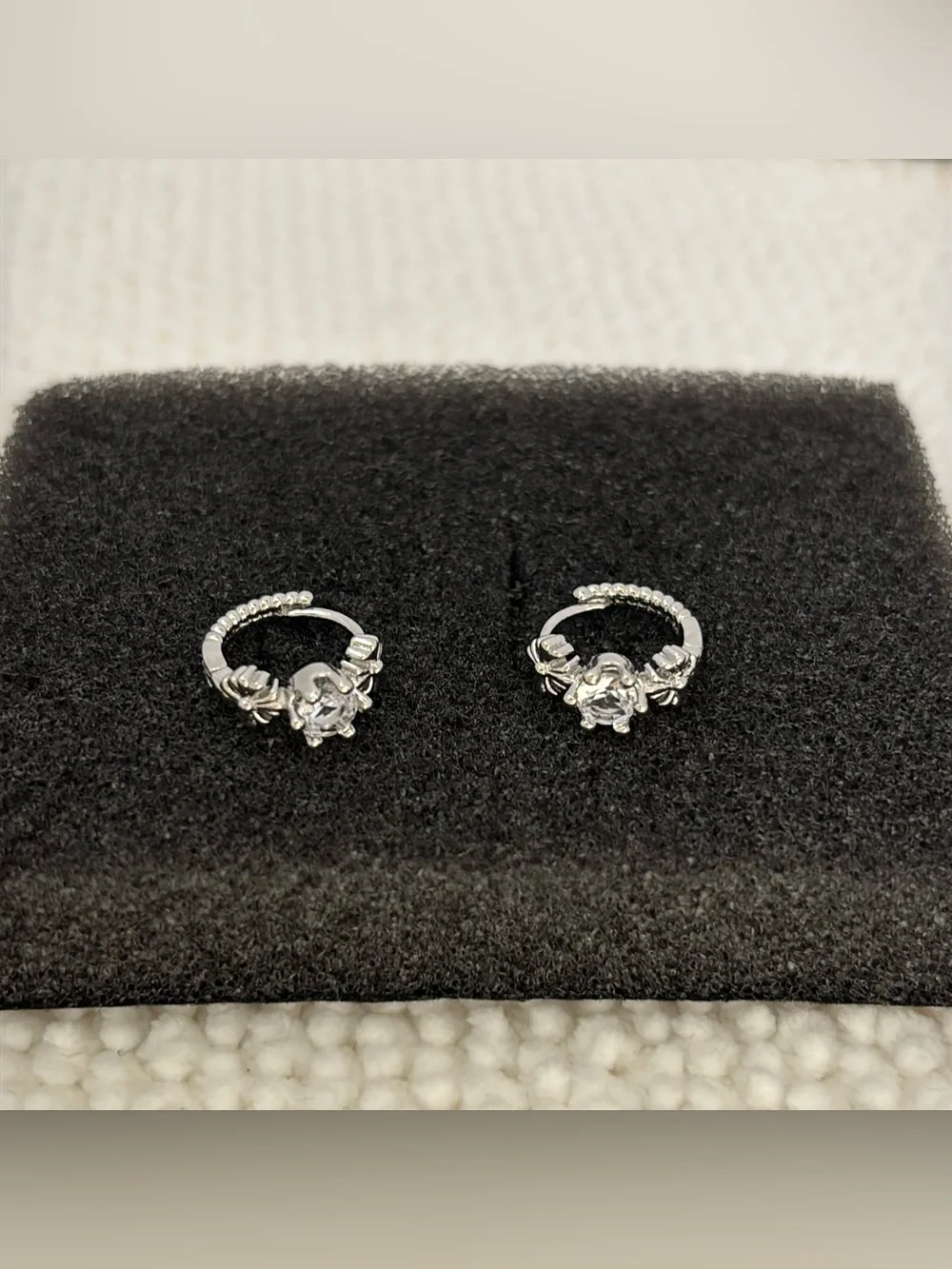 13mm CZ Small Hoop Earrings for Men Women Hip Hop Punk Streetwear Unisex Earring
